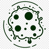 Simple Vector Microbe Design A simple illustration of a bacterium with rounded edges and defined shapes, suitable for vector graphics and digital design.