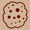 A stylized illustration of a single cell bacterium for graphic design and crafting purposes.