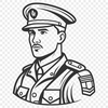 Male Military Figure Vector A vector graphic representation of a man in uniform as part of various design projects.