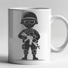 Male Military Figure Vector Icon Illustration of a male soldier in military attire, suitable for vector art projects.