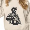 Military Uniform Illustration A detailed vector illustration of a soldier in uniform.
