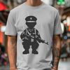 Male Military Icon in Vector Format A detailed illustration of a man in military uniform, suitable for vector art and design projects.