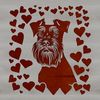 Adorable Mini Breed Dog Silhouette A small breed dog with a distinctive beard, recognizable as a Miniature Schnauzer.