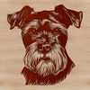 Small Breed Dog Head Design SVG A portrait illustration of a miniature dog breed, including its head features.