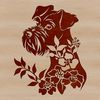 Stylized Miniature Dog Illustration A stylized illustration of a miniature dog with a distinctive beard and eyebrows.