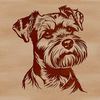 Bearded Buddy Illustration A portrait illustration of a small dog with a distinctive beard.