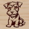 Cute Bearded Dog Portrait A portrait of a small, bearded dog with a calm expression.