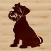 Adorable miniature dog illustration in vector format. An illustration of a miniature schnauzer in vector format, suitable for use as clip art or in digital design projects.