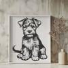 Stunning Sitting Miniature Schnauzer Clipart