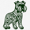 Standing Miniature Schnauzer Vector Art