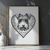 Artistic Miniature Schnauzer Digital Drawing - Free PDF Download