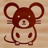 Cute Line Drawing Animal Art A simple line drawing illustration of a cute mouse.