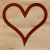 A simple heart shape made up of lines, suitable for various design projects.