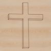 Simple Religious Icon SVG A simple line drawing of a cross with a figure at its center, commonly used in religious contexts.