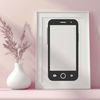 Simple Smart Device Icon A minimalist vector graphic representation of a smartphone device.
