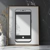 Sleek Smartphone Vector Graphic Vector illustration of a modern smartphone with sleek design.