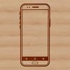 A digital illustration of a smartphone with modern design features.