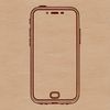 Modern Mobile Device SVG Icon SVG illustration of a modern mobile phone device on a minimalist background.