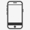 A high-quality vector illustration of a mobile phone, suitable for cutting machines like Cricut or laser cutters.