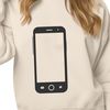 Free Digital Phone Clipart Image A digital illustration of a mobile phone with sleek design elements.