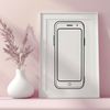 Touch Screen Phone Design A sleek, modern smartphone with a touch screen interface.