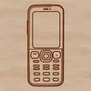 A detailed digital illustration of a modern mobile phone with sleek design features.