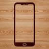 Digital Phone Silhouette A digital representation of a modern cell phone with sleek design features.