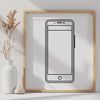 A digital illustration of a modern smartphone device, suitable for vector graphics projects.