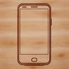 Minimalist Smartphone Clipart Image A detailed illustration of a modern mobile phone with sleek design, suitable for vector art and graphic design projects.