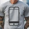 Illustration of a smartphone with clean lines and minimalist design.