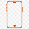 A simple, scalable vector graphic illustration of a modern smartphone.