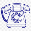 Vintage Phone Vector Art Vector illustration of a classic telephone with various lines and buttons.