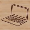 Electronic Workstation Vector Art A digital device with a screen and keyboard, used for work and communication.