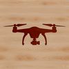 Modern Drone Vector Graphic A minimalist silhouette of a flying drone in vector format
