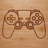 Video Game Console SVG Icon SVG design of a video game control panel with ergonomic layout.