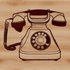 Phone Icon SVG Vector Art A simple vector drawing of a traditional phone on a white background.