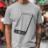 Sleek Smartphone Graphics A modern mobile phone design with sleek lines and minimalist details.