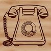 Vintage Telephone Design SVG File A vector illustration of a classic telephone with a rotary dial and receiver.