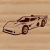A high-performance racing car with streamlined design elements, suitable for vector art projects.