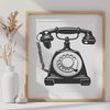 Telephone SVG Design A detailed telephone icon with clean lines and modern design elements.