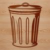 Waste Management Bin Vector Graphic A white waste management bin with a lid on a flat surface.