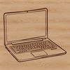 Digital Device Icon Set Digital device with keyboard and screen, vector illustration for technology and design projects.