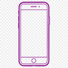 A digital illustration of a modern smartphone with sleek design elements.