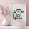 A high-quality illustration of a telephone, ideal for vector design projects requiring a precise representation.