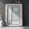 A high-quality, scalable illustration of a classic telephone for graphic design and crafting purposes.