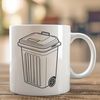 Simple Trashcan SVG Design A standard trash can made from vector lines and shapes, suitable for commercial or personal use in graphic design.