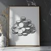 Digital Coin Set A set of digital coins in a flat design vector format, suitable for various applications.