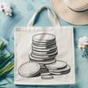 Coin Stack Illustration Illustration of various denominations of coins in a stack
