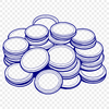 Digitally Created Coin Collection A set of digitally created coins in various denominations, available as a vector graphic for download.