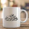 Vector Coins Design A detailed illustration of various coins in a row, suitable for graphic design and digital crafting.